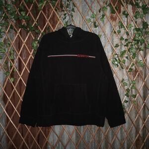 XL - Vintage Y2K fleece Old Navy fleece stripe 2000s hoodie